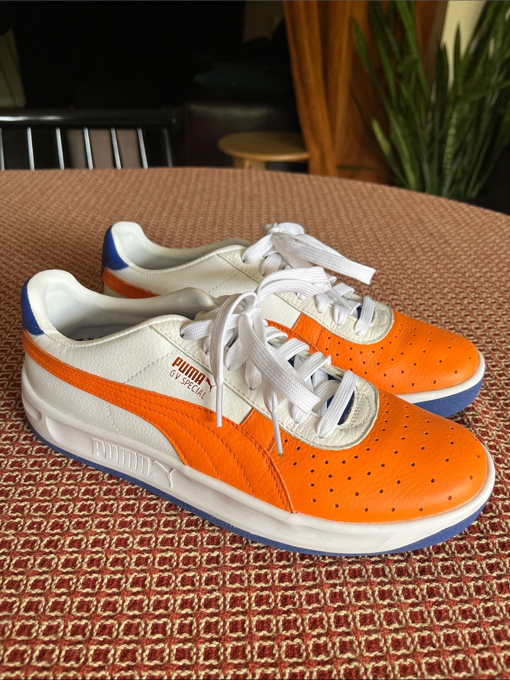 Puma GV Special Orange, White & Blue Leather Sneakers